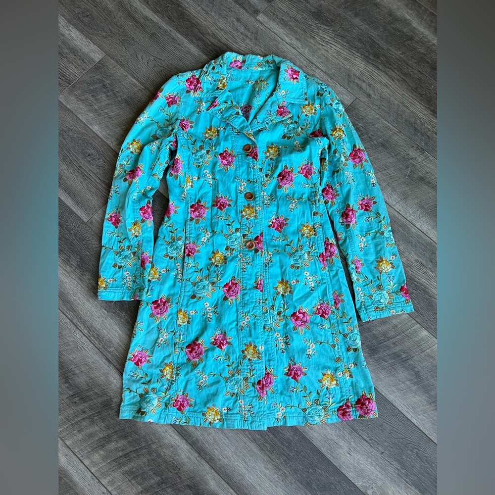 Johnny Was Embroidered Coat